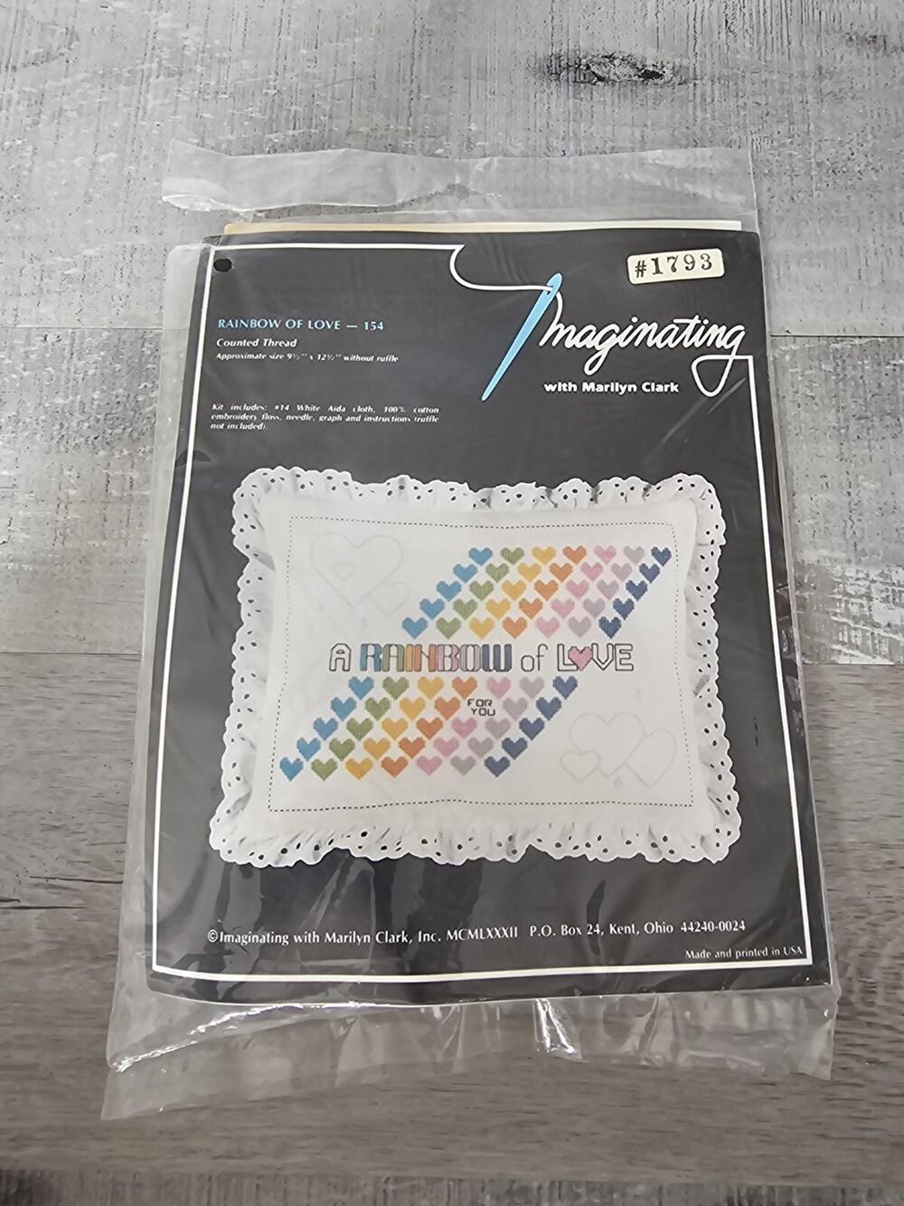 Imaginating With Marilyn Clark A Rainbow Of Love 1793 Counted Thread Vtg 243d